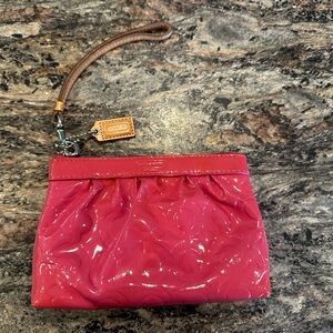 Coach Fuchsia Patent Leather Wristlet